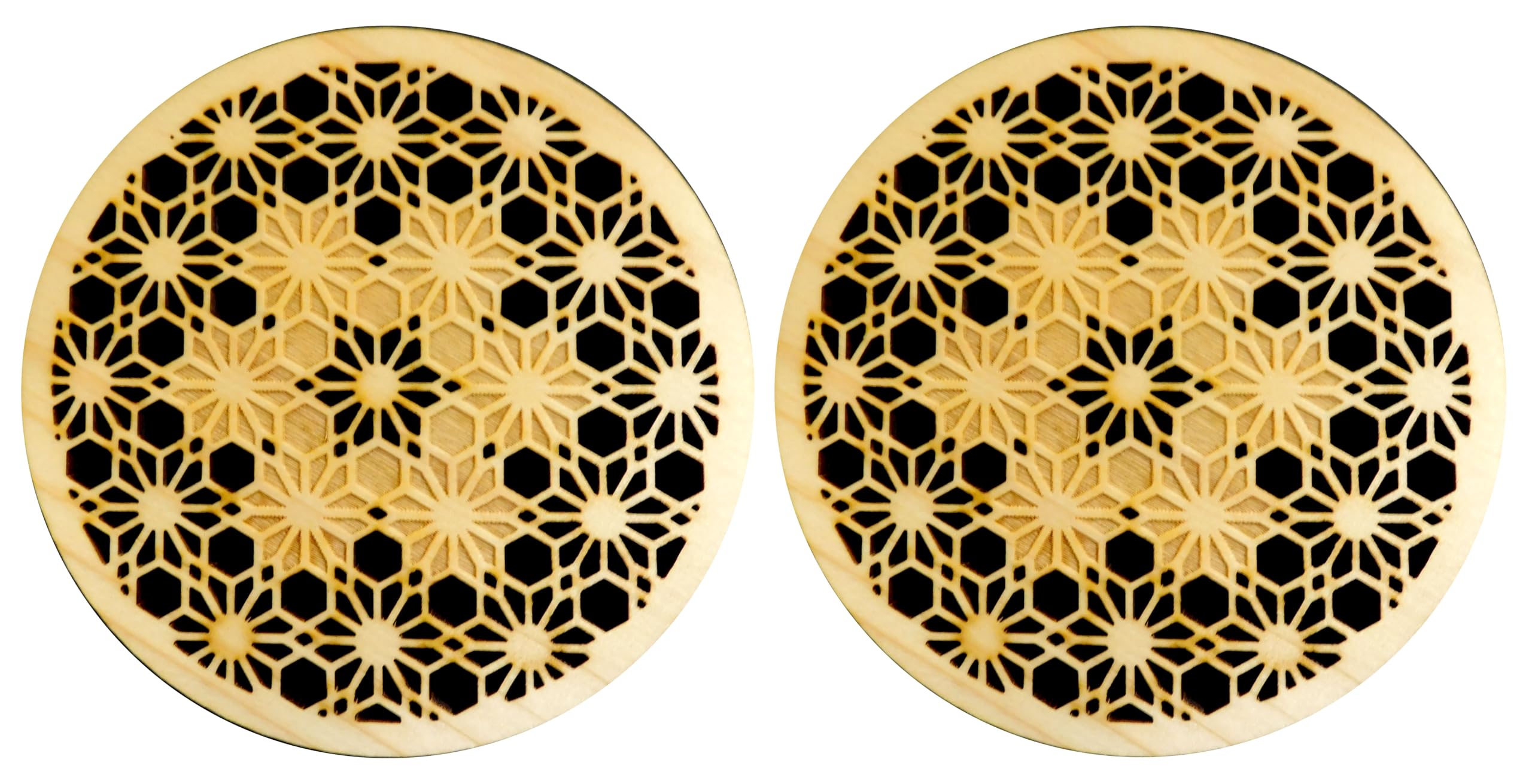 Amazon｜【純日本製】 高精度立体加工 和の伝統文様コースター (ワイド